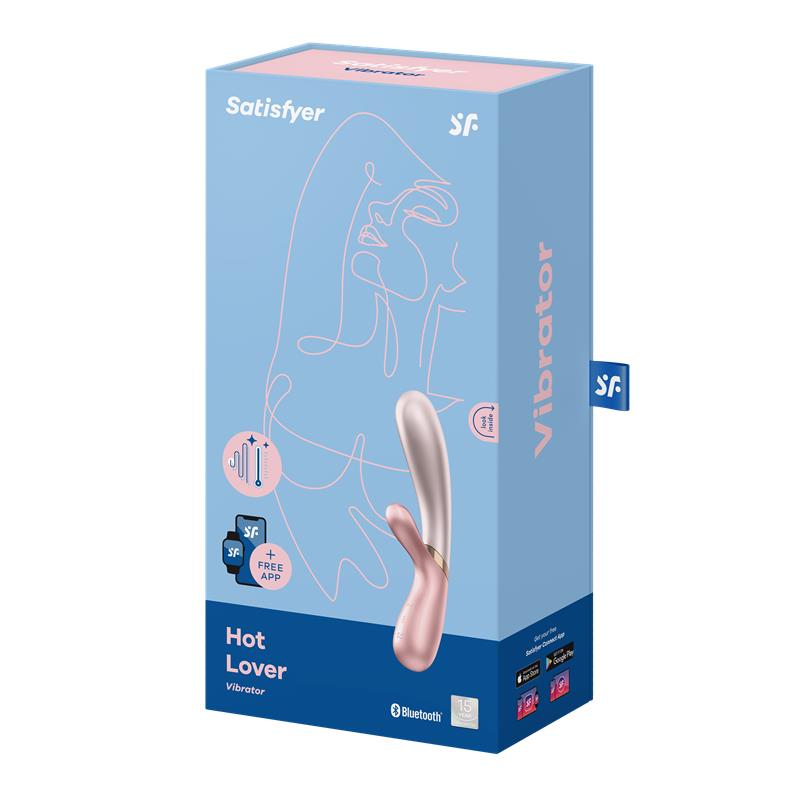 SATISFYER - HOT LOVER VIBRADOR CON EFECTO CALOR CON APP DUO-ROSA