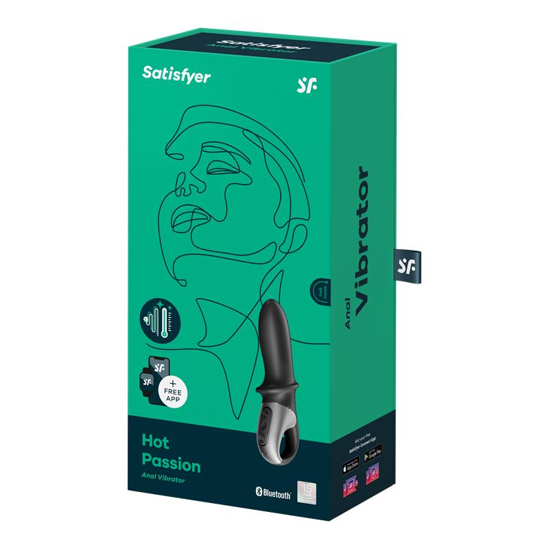 SATISFYER - HOT PASSION ESTIMULADOR ANAL CON APP Y VIBRACIÓN FUNCIÓN DE CALOR USB