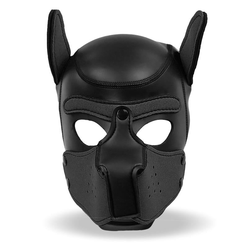 INTOYOU BDSM LINE - HOUND MÁSCARA DE PERRO NEOPRENO HOCICO EXTRAÍBLE NEGRO TALLA ÚNICA