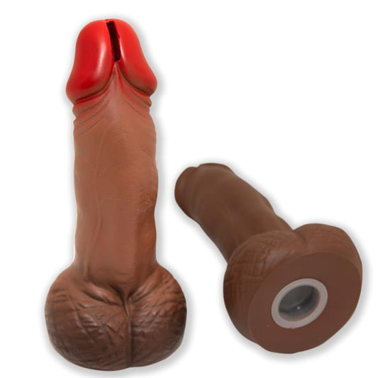 DIVERTY SEX - HUCHA CON FORMA DE PENE MARRÓN 22.5 CM