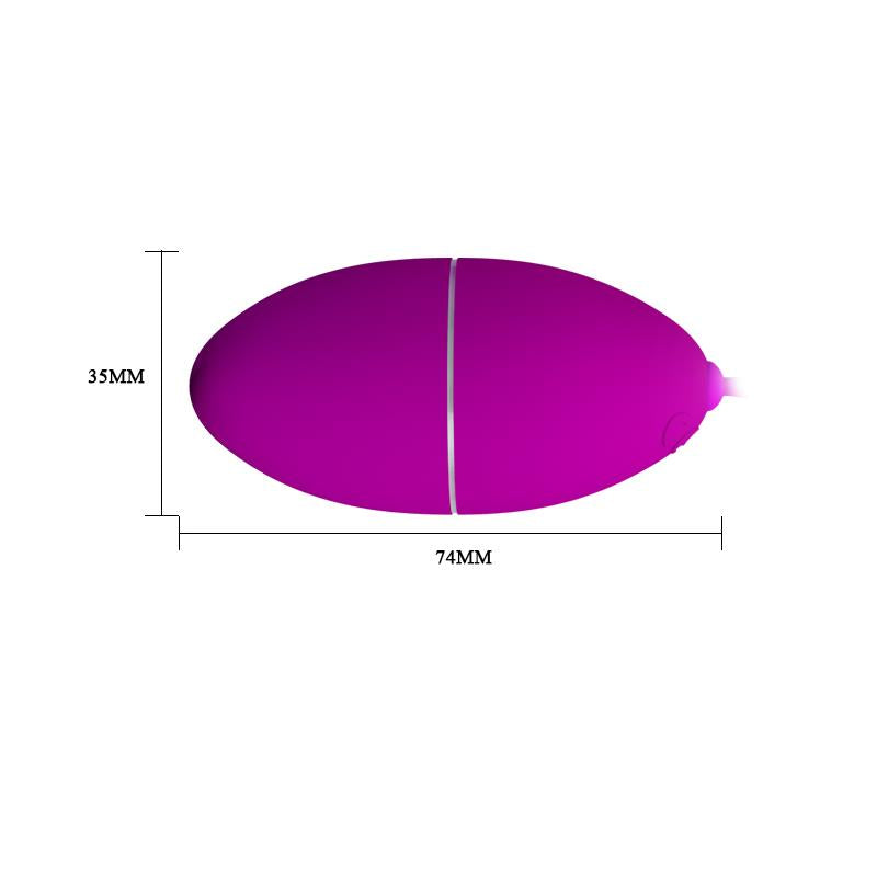 PRETTYLOVE - HUEVO A CONTROL REMOTO SILICONE COVER CLAVE 72