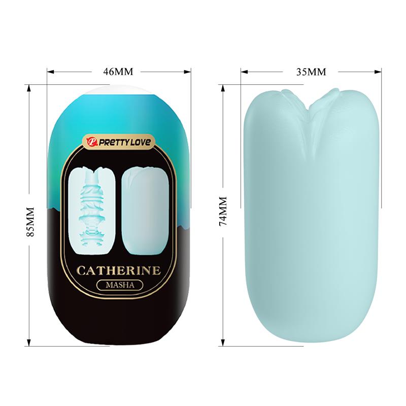 PRETTYLOVE - HUEVO MASTURBADOR MANUAL AZUL