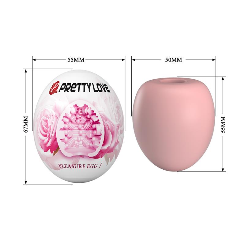 PRETTYLOVE - HUEVO MASTURBADOR PLEASURE EGG I ROSA