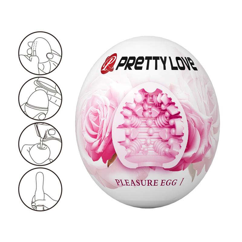 PRETTYLOVE - HUEVO MASTURBADOR PLEASURE EGG I ROSA