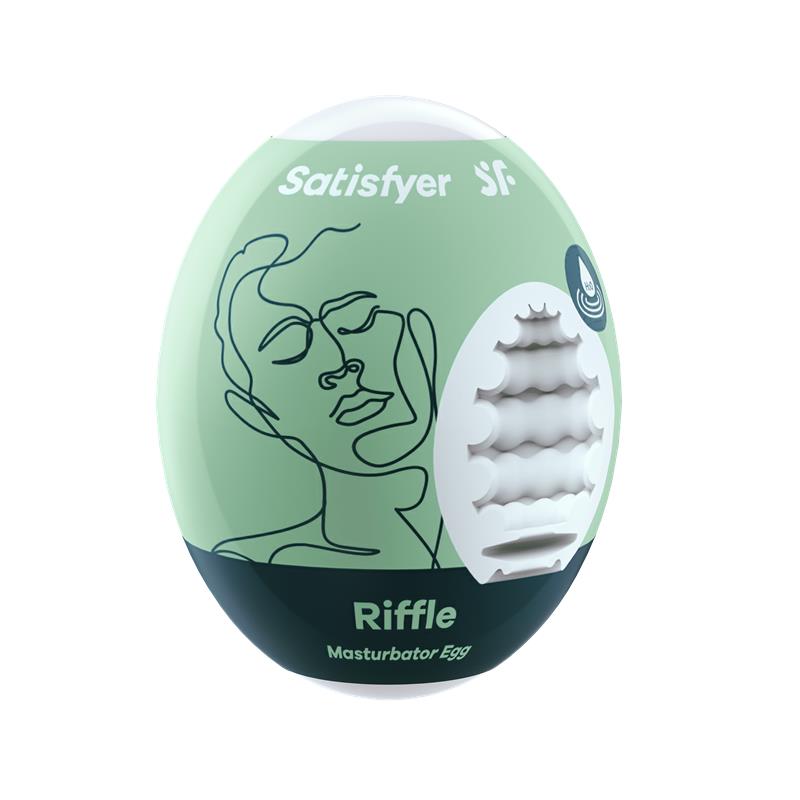 SATISFYER - HUEVO MASTURBADOR UNIDAD RIFFLE HYDRO-ACTIVE