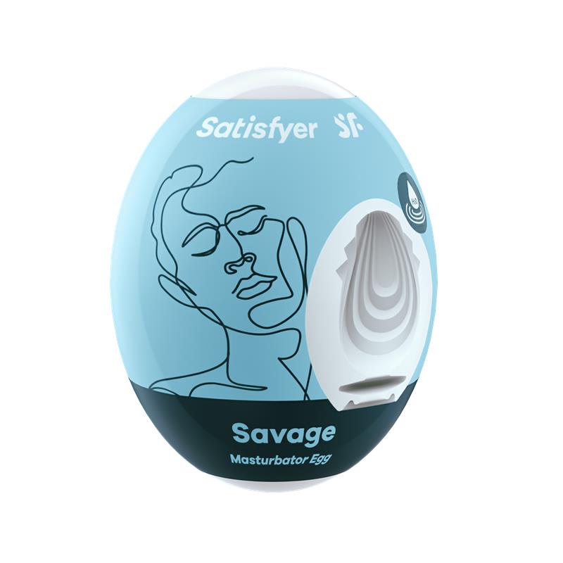 SATISFYER - HUEVO MASTURBADOR UNIDAD SAVAGE HYDRO-ACTIVE