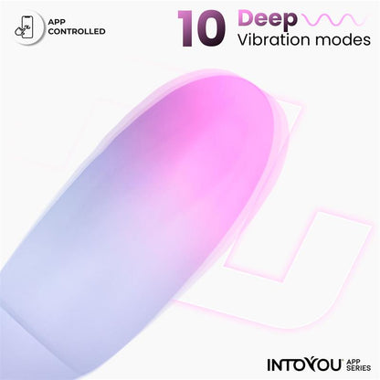 INTOYOU APP SERIES - HUEVO SILICONA DOBLE CAPA CON APP ROSA/AZUL