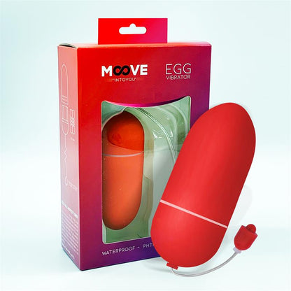 MOOVE - HUEVO VIBRADOR 10 FUNCIONES ROJO
