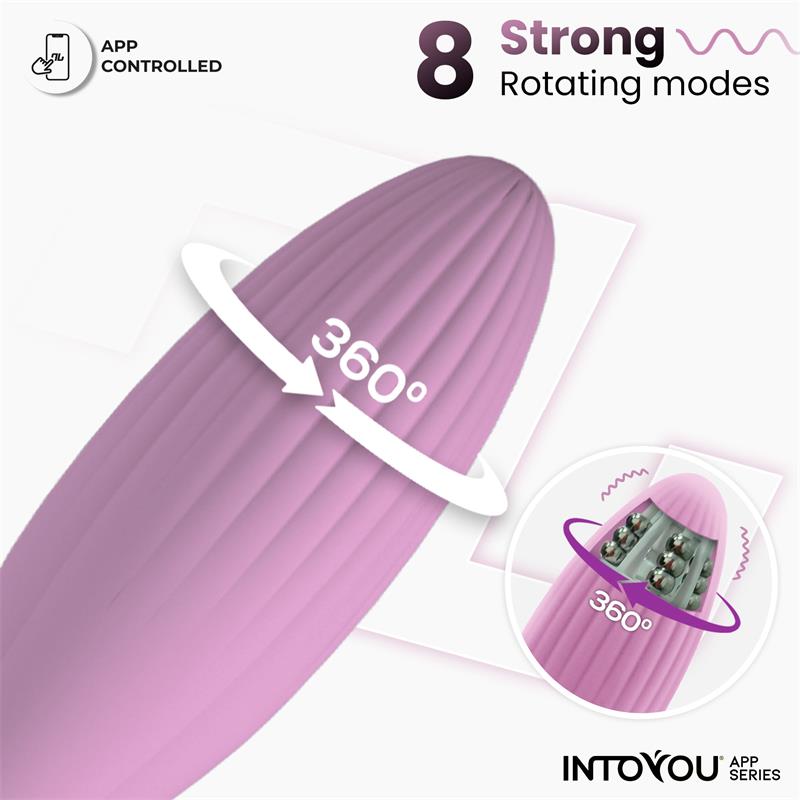 INTOYOU APP SERIES - HUEVO VIBRADOR CON BOLAS INTERNAS CON ROTACIÓN Y APP USB