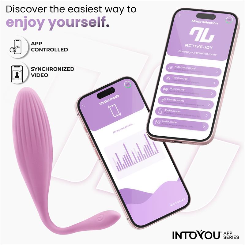 INTOYOU APP SERIES - HUEVO VIBRADOR CON BOLAS INTERNAS CON ROTACIÓN Y APP USB