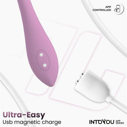 INTOYOU APP SERIES - HUEVO VIBRADOR CON BOLAS INTERNAS CON ROTACIÓN Y APP USB