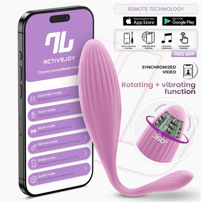 INTOYOU APP SERIES - HUEVO VIBRADOR CON BOLAS INTERNAS CON ROTACIÓN Y APP USB