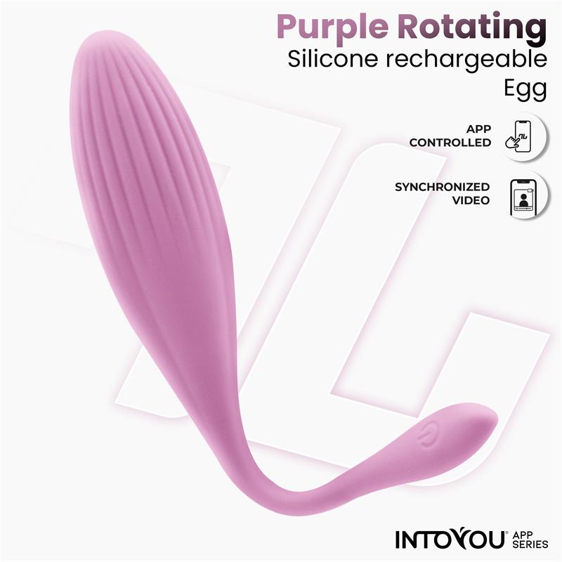 INTOYOU APP SERIES - HUEVO VIBRADOR CON BOLAS INTERNAS CON ROTACIÓN Y APP USB