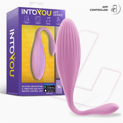 INTOYOU APP SERIES - HUEVO VIBRADOR CON BOLAS INTERNAS CON ROTACIÓN Y APP USB