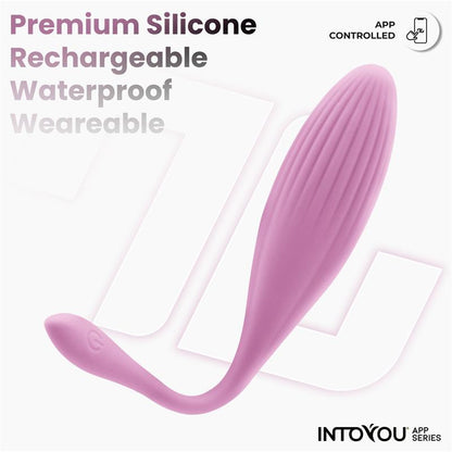 INTOYOU APP SERIES - HUEVO VIBRADOR CON BOLAS INTERNAS CON ROTACIÓN Y APP USB