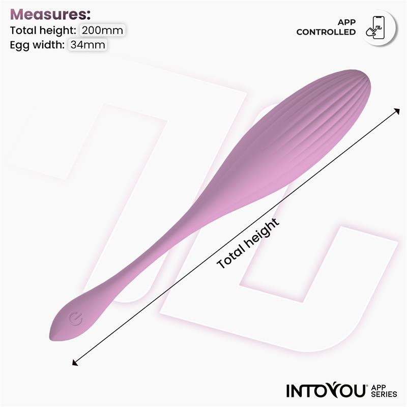 INTOYOU APP SERIES - HUEVO VIBRADOR CON BOLAS INTERNAS CON ROTACIÓN Y APP USB