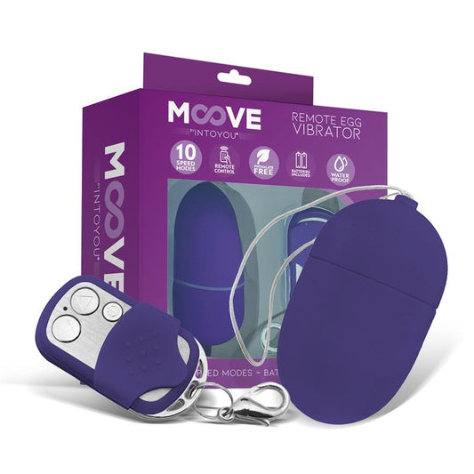 MOOVE - HUEVO VIBRADOR CON CONTOL REMOTO TAMAÑO MEDIANO PÚRPURA