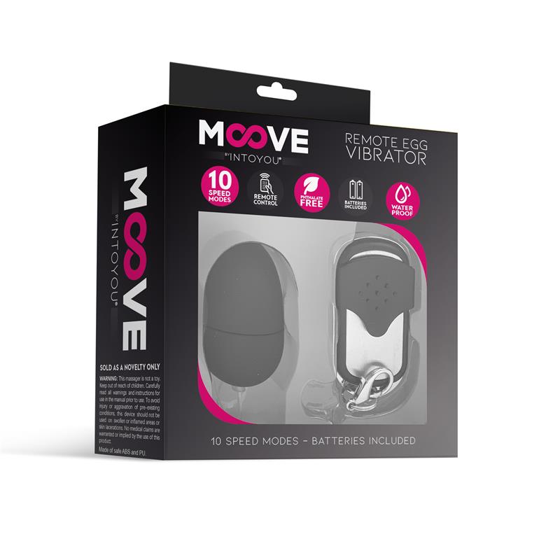MOOVE - HUEVO VIBRADOR CON CONTROL REMOTO MINI NEGRO