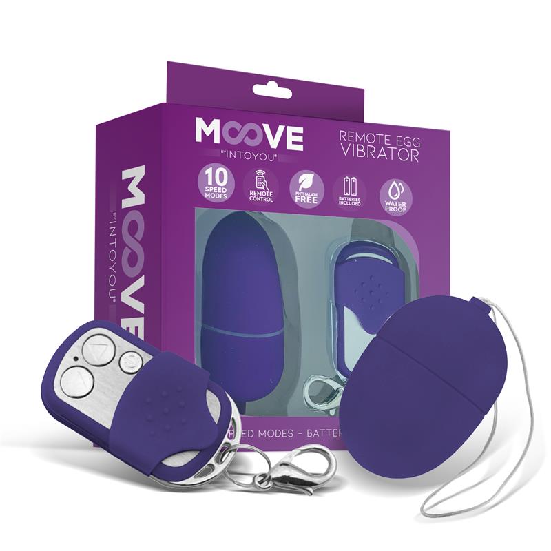 MOOVE - HUEVO VIBRADOR CON CONTROL REMOTO MINI PÚRPURA
