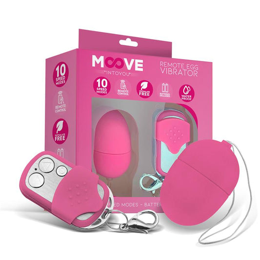 MOOVE - HUEVO VIBRADOR CON CONTROL REMOTO MINI ROSA