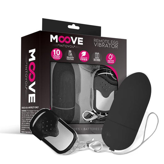 MOOVE - HUEVO VIBRADOR CON CONTROL REMOTO NEGRO