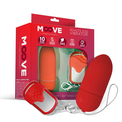 MOOVE - HUEVO VIBRADOR CON CONTROL REMOTO ROJO