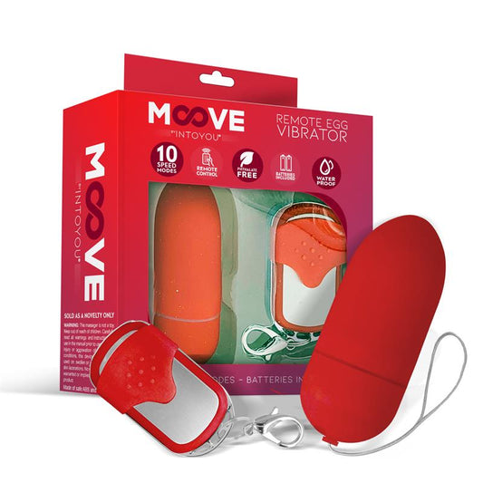 MOOVE - HUEVO VIBRADOR CON CONTROL REMOTO ROJO