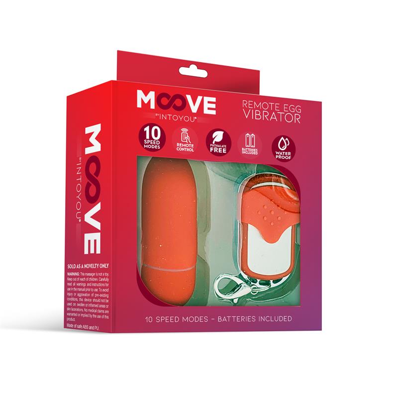 MOOVE - HUEVO VIBRADOR CON CONTROL REMOTO ROJO
