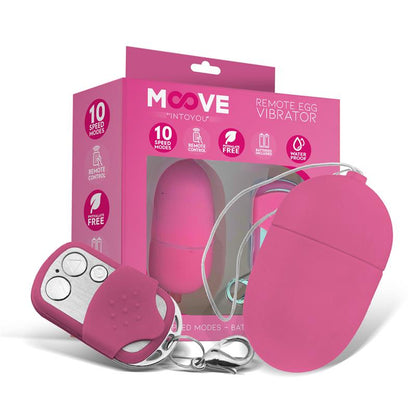 MOOVE - HUEVO VIBRADOR CON CONTROL REMOTO TAMAÑO MEDIANO ROSA