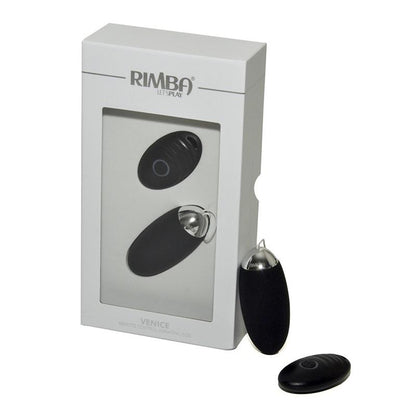 RIMBA TOYS - HUEVO VIBRADOR CON CONTROL REMOTO VENICE NEGRO