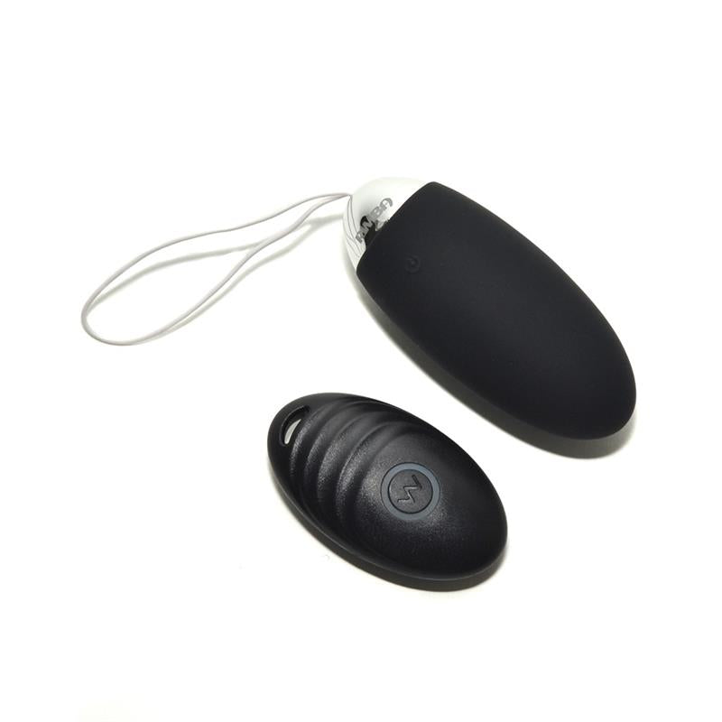 RIMBA TOYS - HUEVO VIBRADOR CON CONTROL REMOTO VENICE NEGRO