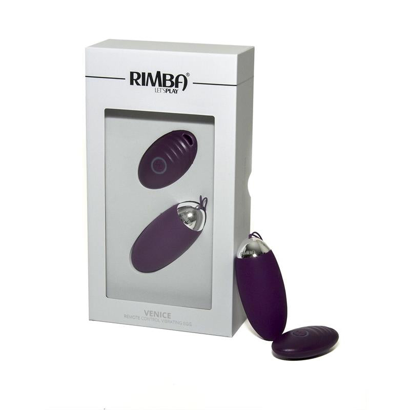 RIMBA TOYS - HUEVO VIBRADOR CON CONTROL REMOTO VENICE PURPURA