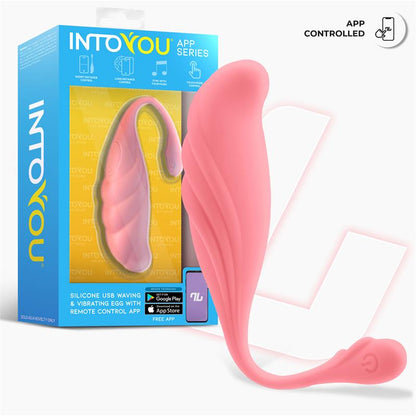INTOYOU APP SERIES - HUEVO VIBRADOR CON MOVIMIENTO WAVING CON APP USB