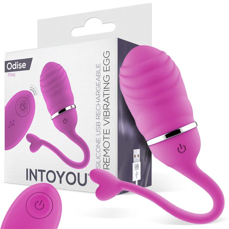 INTOYOU - HUEVO VIBRADOR CONTROL REMOTO ODISE USB SILICONA ROSA