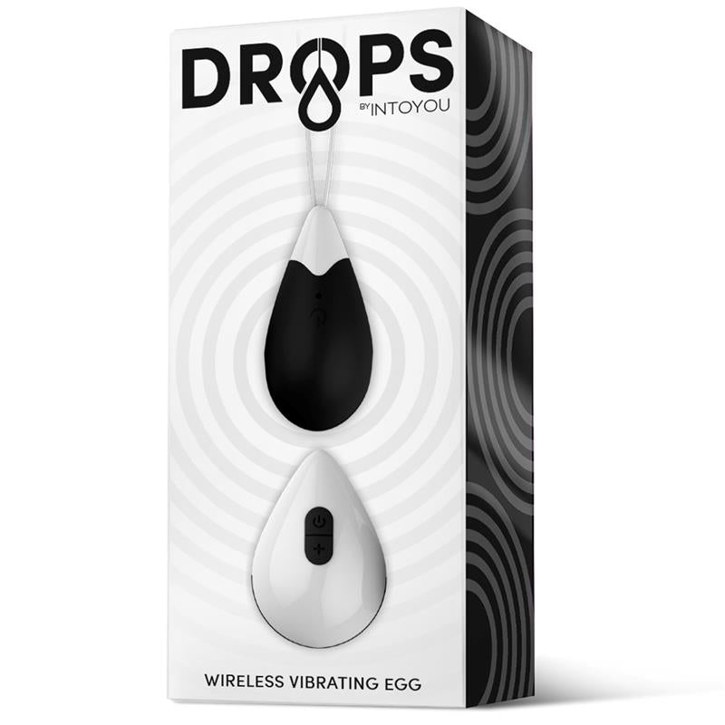 DROPS - HUEVO VIBRADOR CONTROL REMOTO USB SILICONA NEGRO