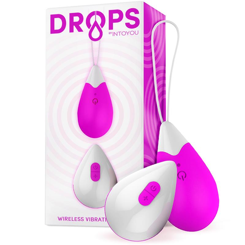 DROPS - HUEVO VIBRADOR CONTROL REMOTO USB SILICONA PURPURA