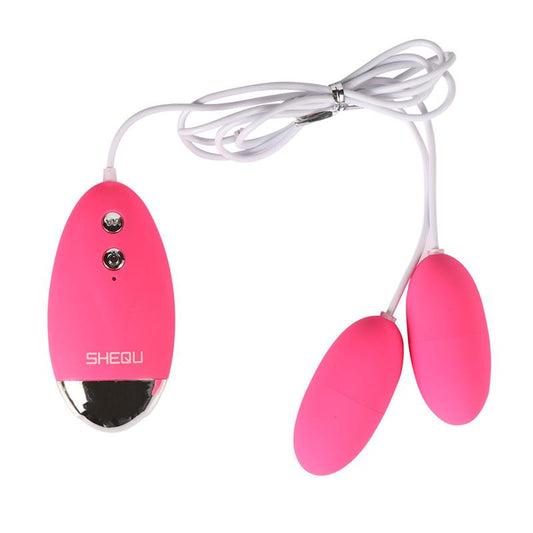 SHEQU - HUEVO VIBRADOR DOBLE SILICONA YUESI