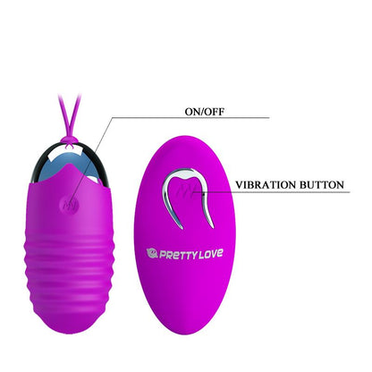 PRETTYLOVE - HUEVO VIBRADOR JESSICA USB PURPURA