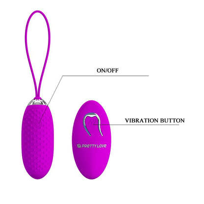 PRETTYLOVE - HUEVO VIBRADOR JOANNA USB PURPURA