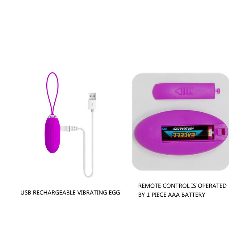 PRETTYLOVE - HUEVO VIBRADOR JOANNA USB PURPURA