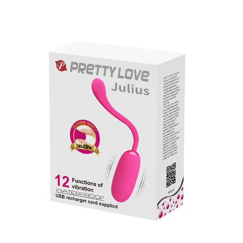 PRETTYLOVE - HUEVO VIBRADOR JULIUS USB SILICONA ROSA