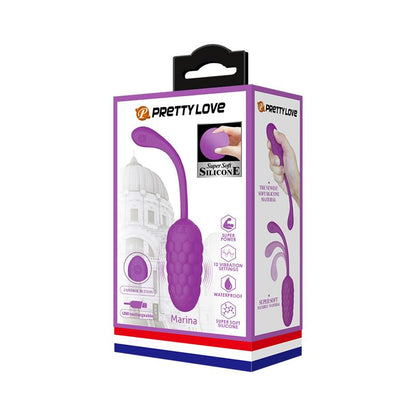 PRETTYLOVE - HUEVO VIBRADOR USB SILICONA MARINA