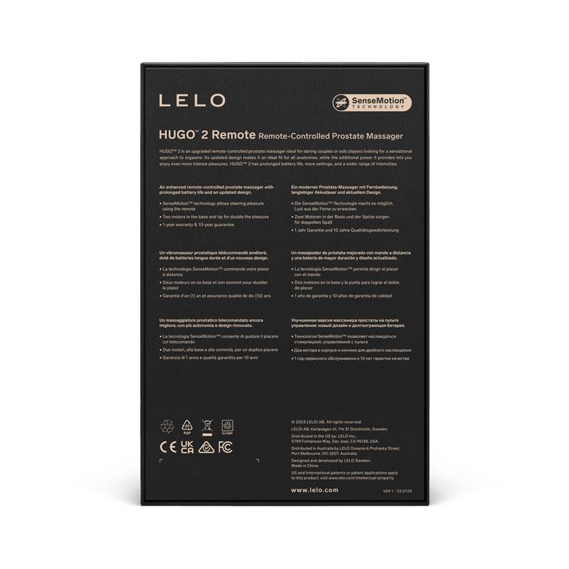 LELO - HUGO 2 MASAJEADOR PROSTÁTICO CON CONTROL REMOTO VERDE