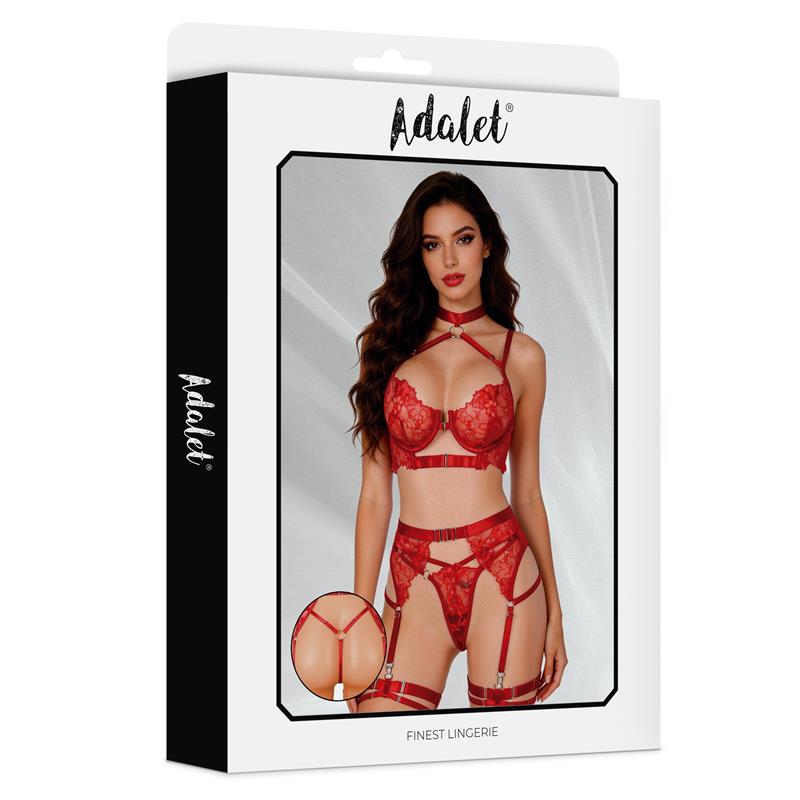 ADALET LINGERIE - HYACINTH SET SUJETADOR, TANGA Y LIGUERO