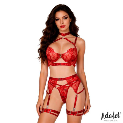 ADALET LINGERIE - HYACINTH SET SUJETADOR, TANGA Y LIGUERO