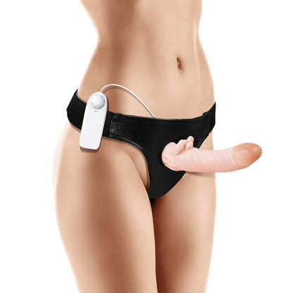 HARNESS COLLECTION LATETOBED - HYBEE DILDO CON DILDO REALISTA HUECO Y VIBRACIÓN CON CONTROL REMOTO