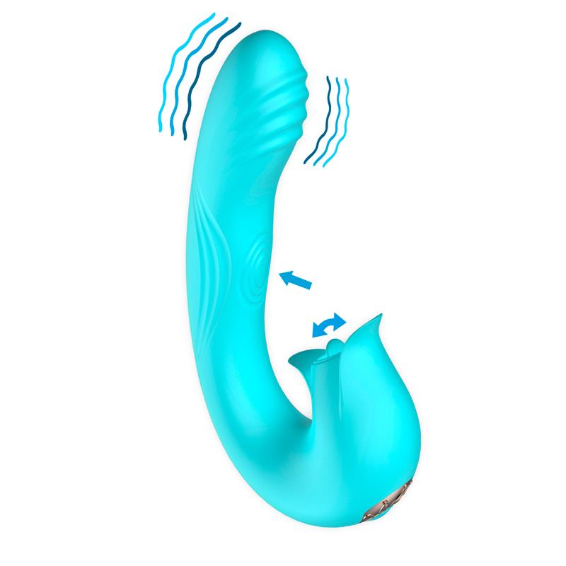 INTOYOU - HYDRA VIBRADOR CON PULSACIÓN Y LENGUA ESTIMULADORA DE CLÍTORIS 3 MOTORES USB