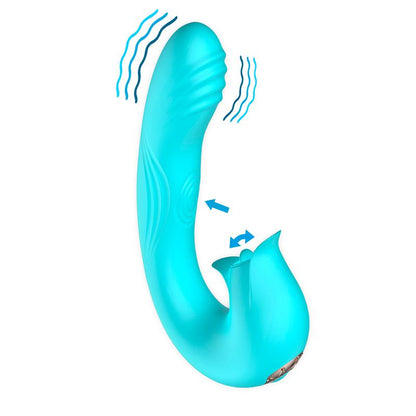 INTOYOU - HYDRA VIBRADOR CON PULSACIÓN Y LENGUA ESTIMULADORA DE CLÍTORIS 3 MOTORES USB