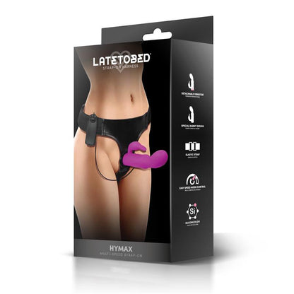 HARNESS COLLECTION LATETOBED - HYMAX ARNÉS CON DILDO-VIBRADOR CON CONEJITO Y CONTROL REMOTO