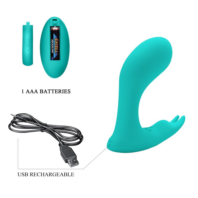 PRETTYLOVE - IDABELLE ESTIMULADOR CON VIBRACIÓN Y PULSACIÓN CON CONTROL REMOTO